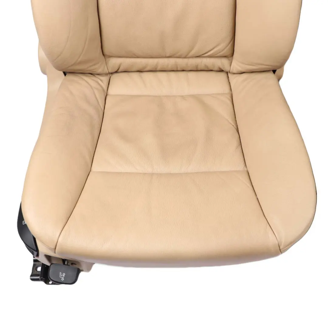 Leather Dakota Beige Interior Seats Front Rear Seat to BMW 5 Series E60 LCI Saloon with Part number 7113105 BMW 5 Series E60 LCI Saloon Leather Dakota Beige Interior Seats Front Rear Seat - SKU rhd-E60 Beige Leather Seats - Part number 7113105