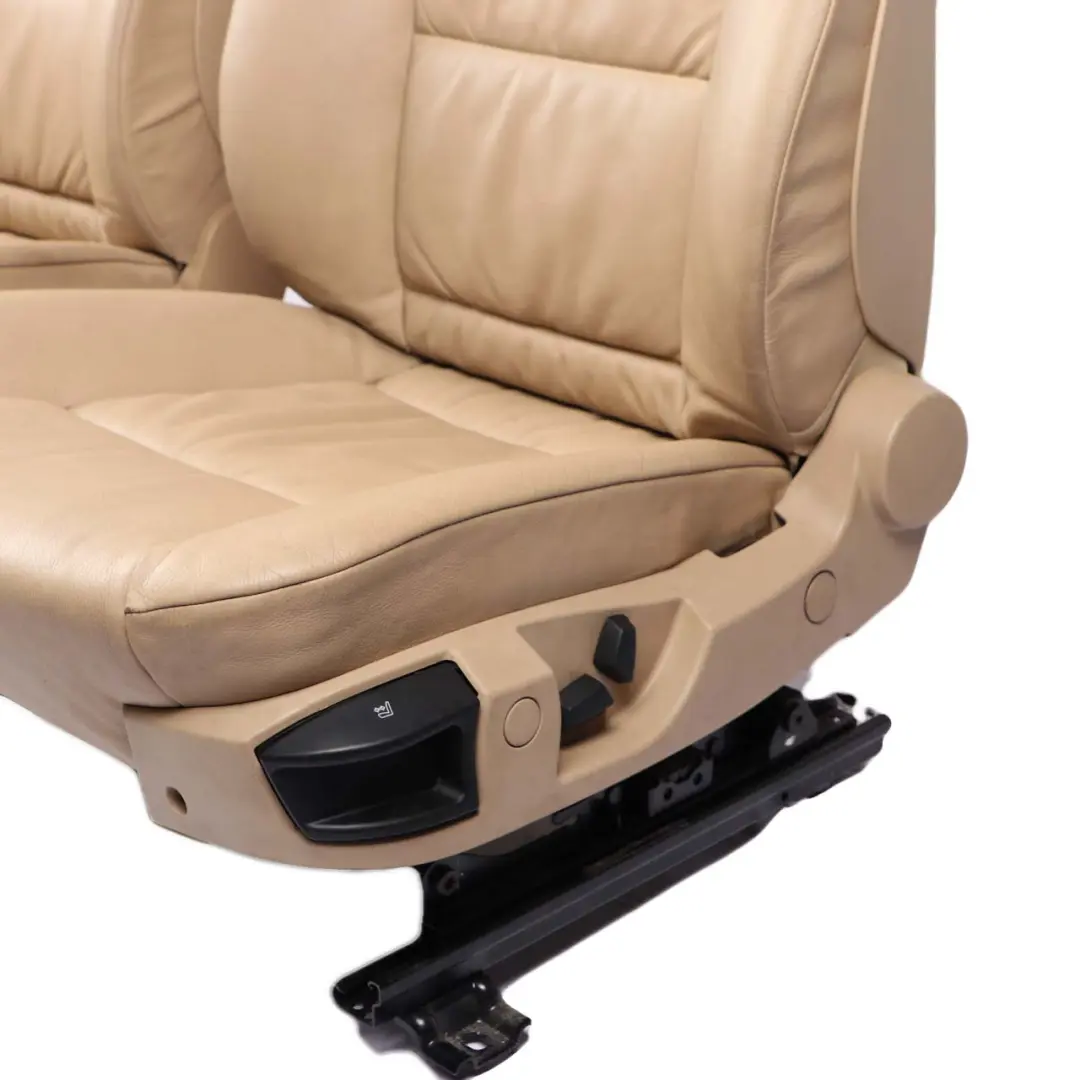Leather Dakota Beige Interior Seats Front Rear Seat to BMW 5 Series E60 LCI Saloon with Part number 7113105 BMW 5 Series E60 LCI Saloon Leather Dakota Beige Interior Seats Front Rear Seat - SKU rhd-E60 Beige Leather Seats - Part number 7113105