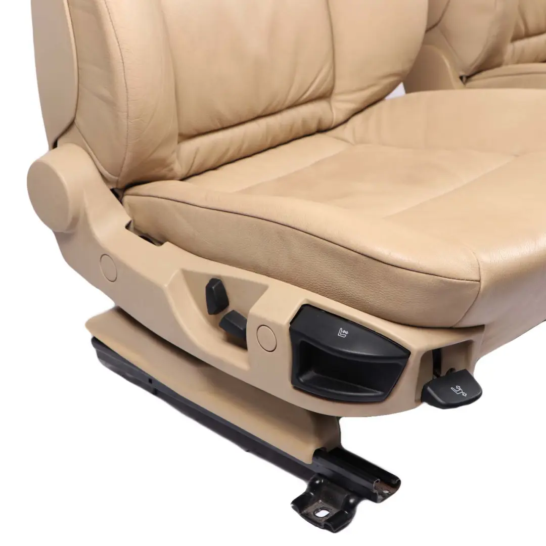 Leather Dakota Beige Interior Seats Front Rear Seat to BMW 5 Series E60 LCI Saloon with Part number 7113105 BMW 5 Series E60 LCI Saloon Leather Dakota Beige Interior Seats Front Rear Seat - SKU rhd-E60 Beige Leather Seats - Part number 7113105