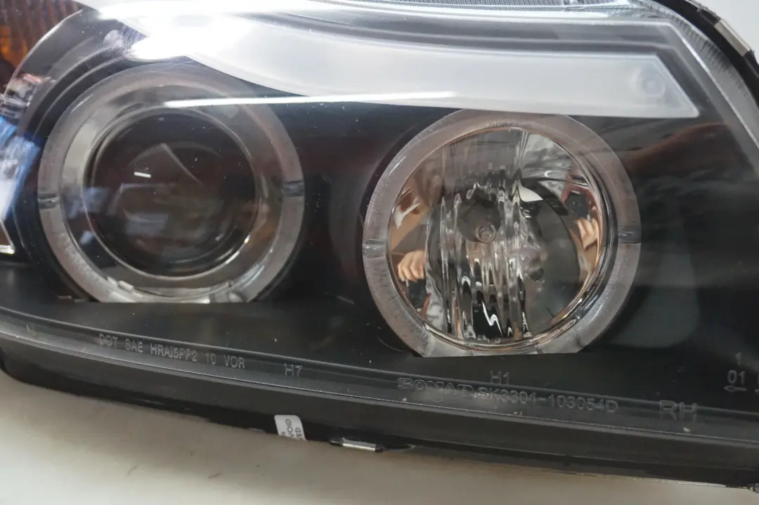 BMW 3 Series Projector Headlight Sonar Right O/S - SKU rhd-E90 ANGEL EYE - Part number E90 ANGEL EYE