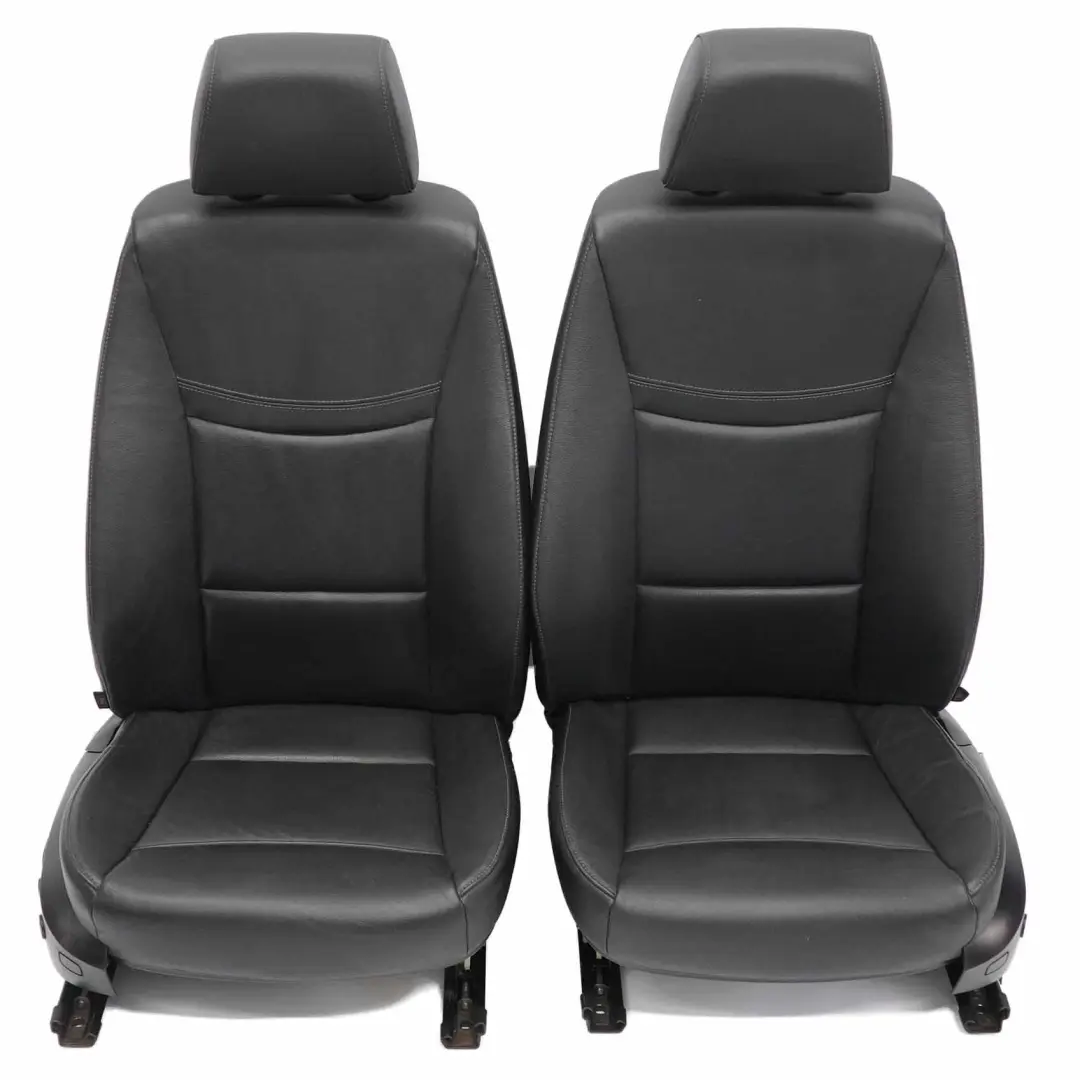  Ledersitze BMW E91 LCI Touring Heizung Schwarz Vorderseite Rücksitz Sitz - SKU rhd-E91 LCI Black Leather Seats-1 - Teilenummer E91 LCI Black Leather Seats