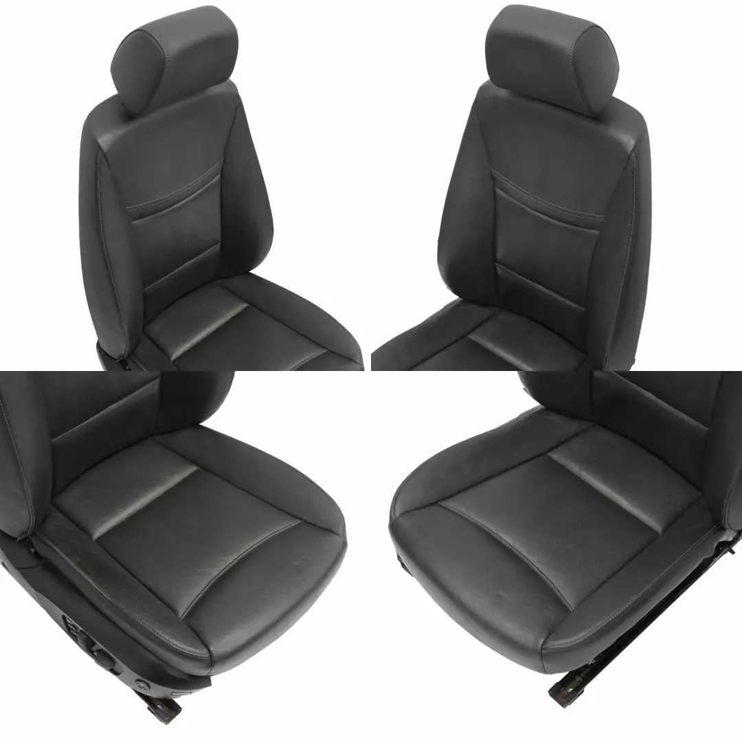  Ledersitze BMW E91 LCI Touring Heizung Schwarz Vorderseite Rücksitz Sitz - SKU rhd-E91 LCI Black Leather Seats-1 - Teilenummer E91 LCI Black Leather Seats