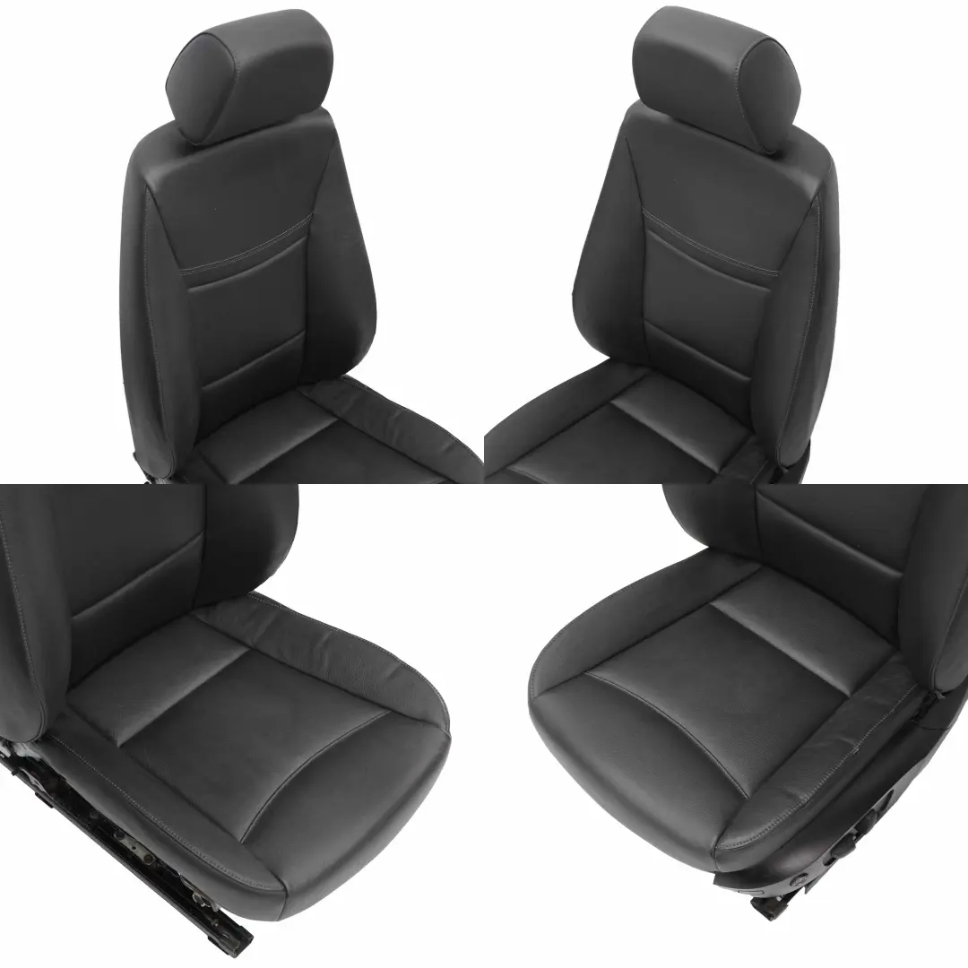  Ledersitze BMW E91 LCI Touring Heizung Schwarz Vorderseite Rücksitz Sitz - SKU rhd-E91 LCI Black Leather Seats-1 - Teilenummer E91 LCI Black Leather Seats
