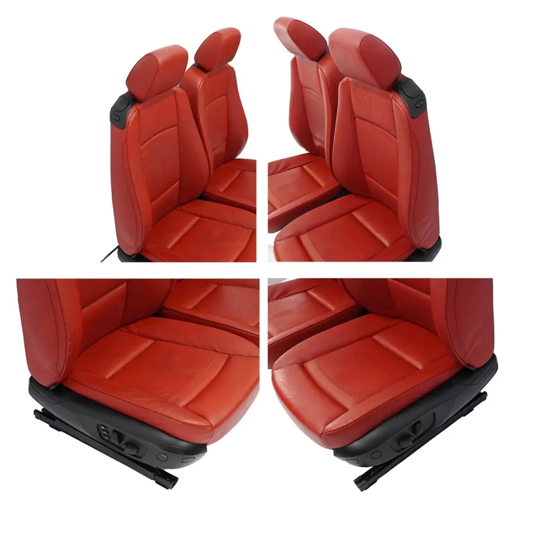 Leather Seats BMW Coupe Red Interior Front Rear Seat Memory with Door Cards to with Part number E92 Leather Seats BMW Coupe Red Interior Front Rear Seat Memory with Door Cards - SKU rhd-E92 Red Leather Seats Memory-1 - Part number E92