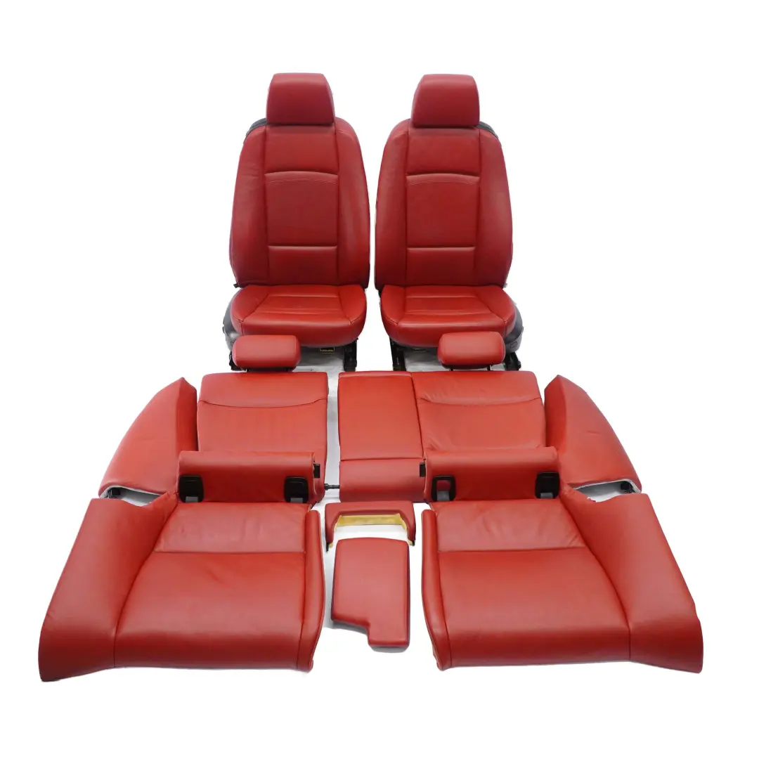 Leather Seats BMW Coupe Red Interior Front Rear Seat Memory with Door Cards to with Part number E92 Leather Seats BMW Coupe Red Interior Front Rear Seat Memory with Door Cards - SKU rhd-E92 Red Leather Seats Memory-1 - Part number E92