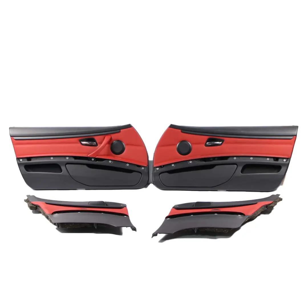 BMW Coupe M Sport Red Leather Interior Seats Lumbar Memory With Door Cards - SKU rhd-E92 Red Leather Seats Memory - Part number E92