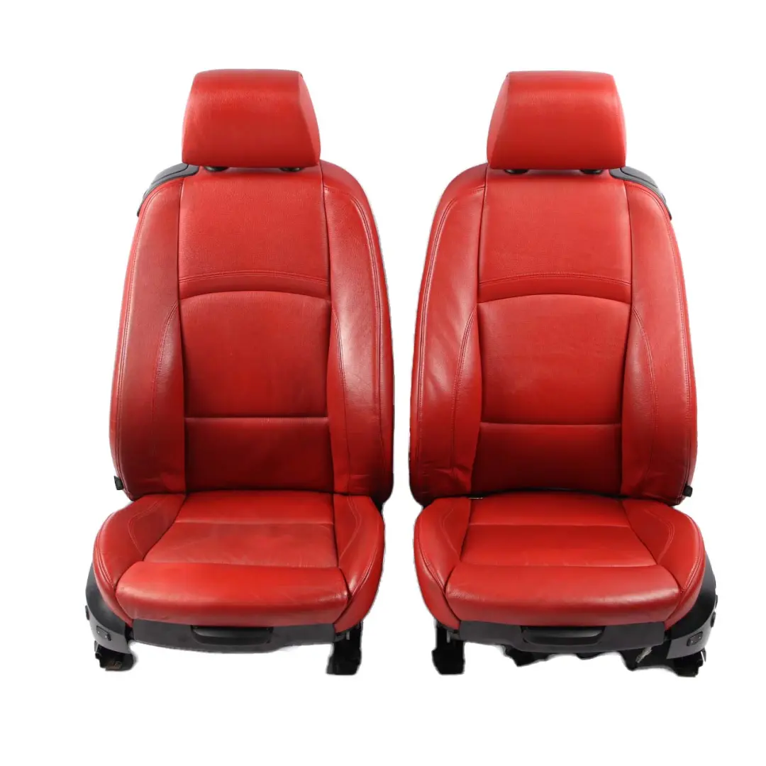 Leather Interior Seats Lumbar Memory With Door Cards to BMW Coupe M Sport Red with Part number E92 BMW Coupe M Sport Red Leather Interior Seats Lumbar Memory With Door Cards - SKU rhd-E92 Red Leather Seats Memory - Part number E92