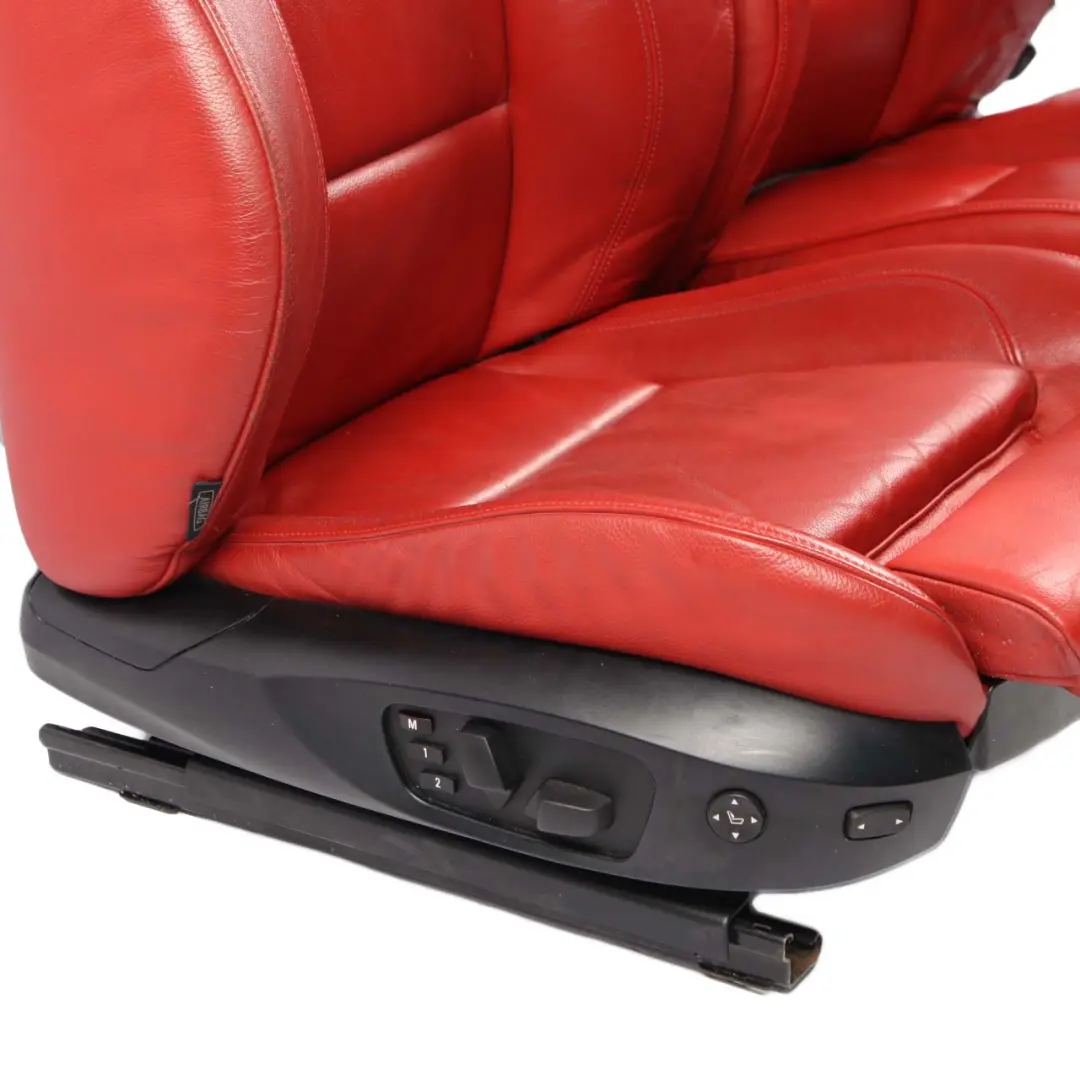 Leather Interior Seats Lumbar Memory With Door Cards to BMW Coupe M Sport Red with Part number E92 BMW Coupe M Sport Red Leather Interior Seats Lumbar Memory With Door Cards - SKU rhd-E92 Red Leather Seats Memory - Part number E92