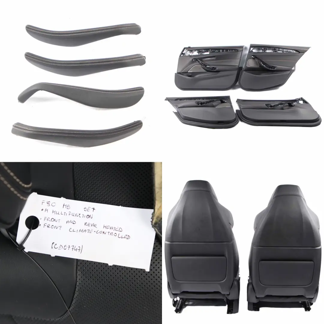 Leather Seats BMW F90 M5 Black Heated M Seat Multifunction Massage Climatised to with Part number F90 M5 Seats Leather Merino Leather Seats BMW F90 M5 Black Heated M Seat Multifunction Massage Climatised - SKU rhd-F90 M5 Seats Leather Merino - Part number F90 M5 Seats Leather Merino