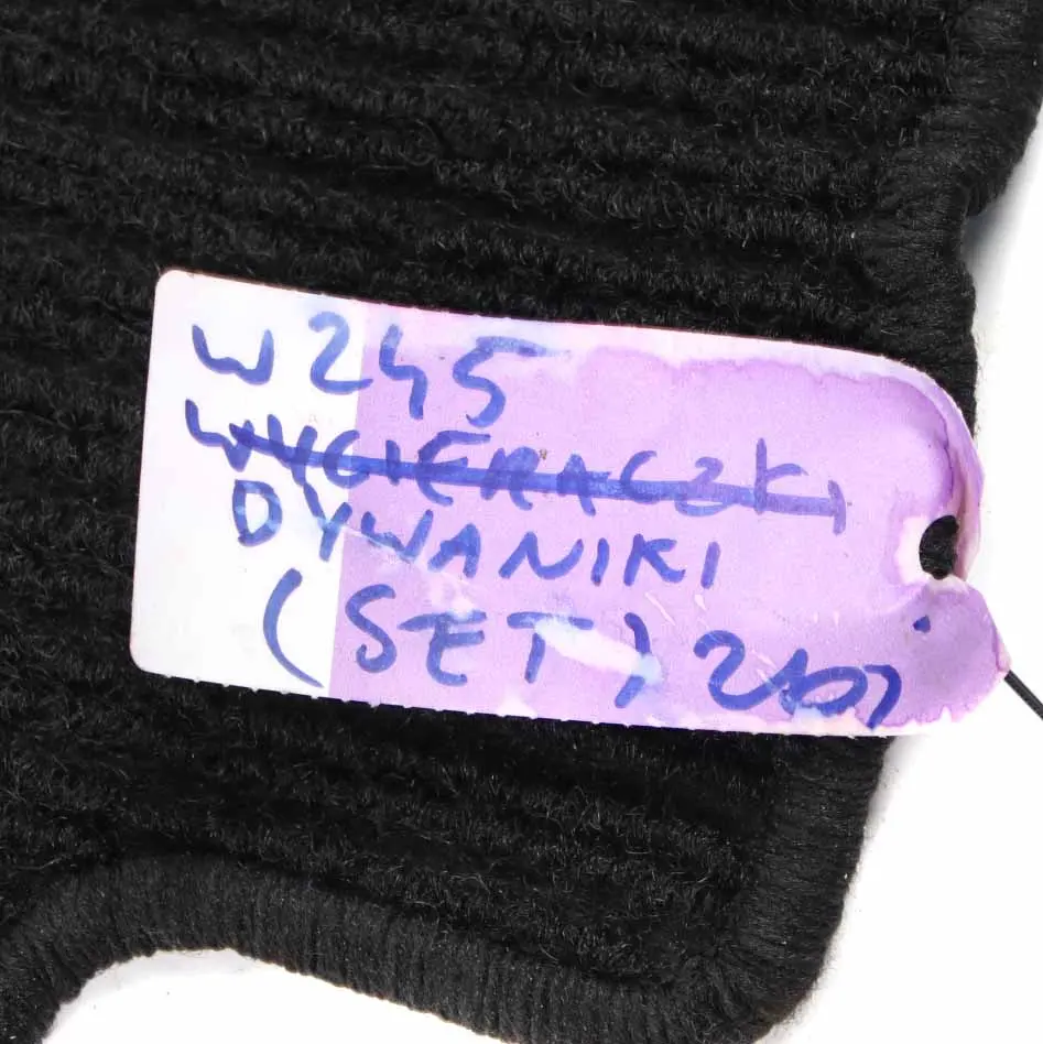 Mercedes W245 Interior Front Rear Footwell Floor Covers Black - SKU rhd-Floor Mats Set - Part number Floor Mats Set