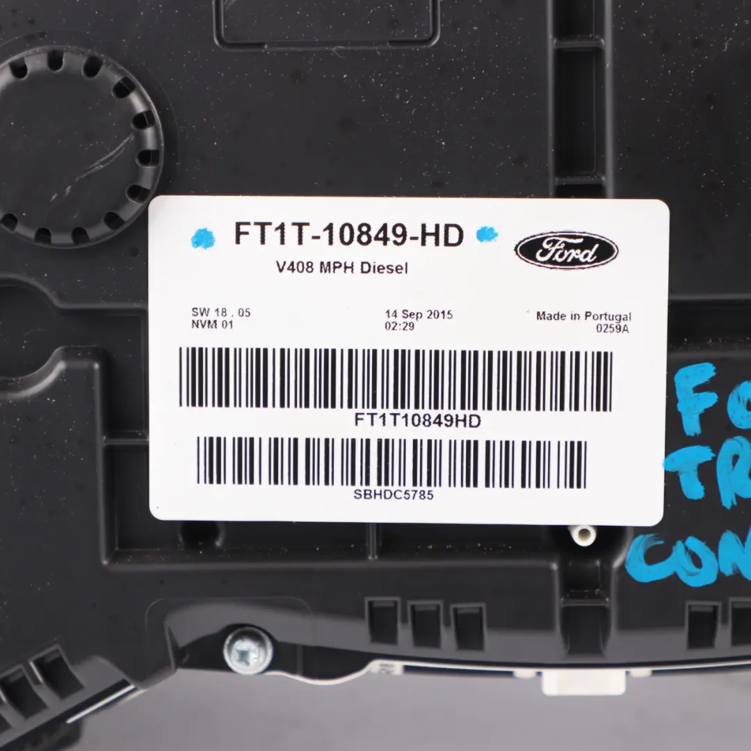 Ford Transit Connect Diesel Instrument Cluster Speedo Clocks Manual - SKU rhd-FT1T10849HD - Part number FT1T10849HD