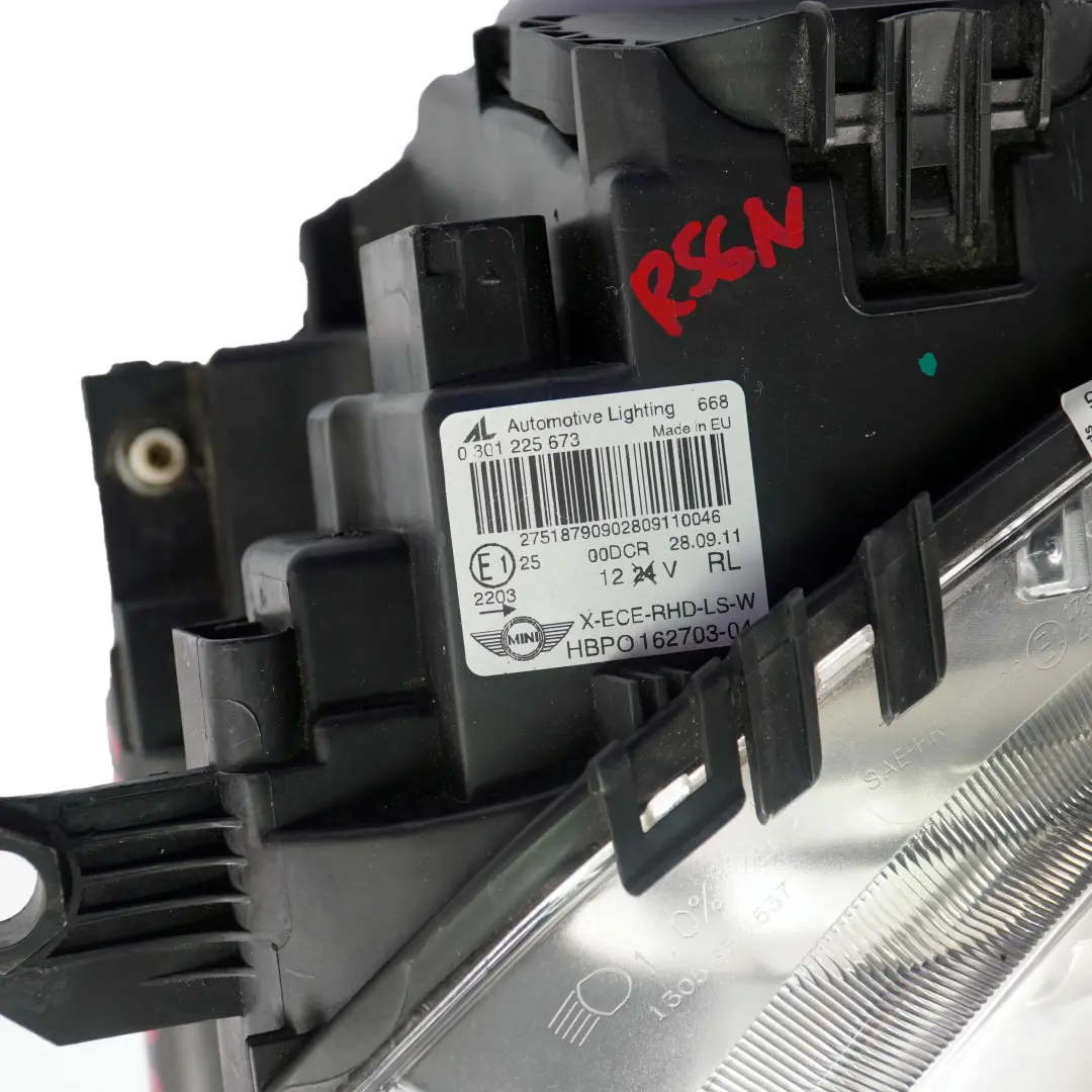 Drivers Side Xenon Headlight Lamp Left N/S 2010+ to Mini Cooper R55 R56 R57 LCI 1 with Part number 7269989 Mini Cooper R55 R56 R57 LCI 1 Drivers Side Xenon Headlight Lamp Left N/S 2010+ - SKU rhd-LCI-7269989-1 - Part number 7269989