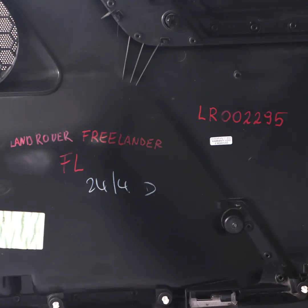 Land Rover Freelander 2 Door Card Front Left N/S Panel Lining Black 6H5220215ADW - SKU rhd-LR002295 - Part number LR002295
