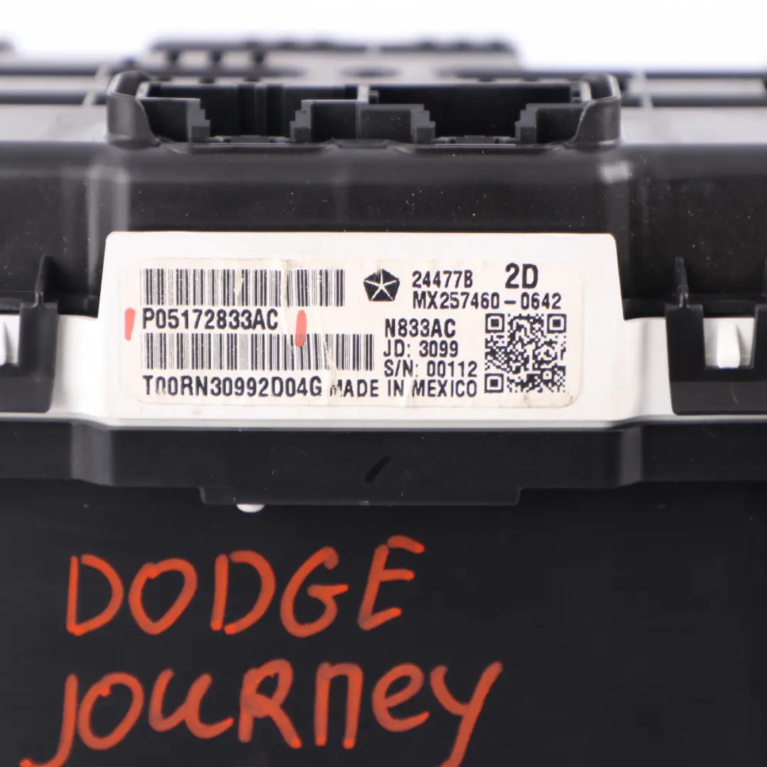 Dodge Journey Diesel Instrument Cluster Speedo Clocks Meter Manual - SKU rhd-P05172833AC - Part number P05172833AC