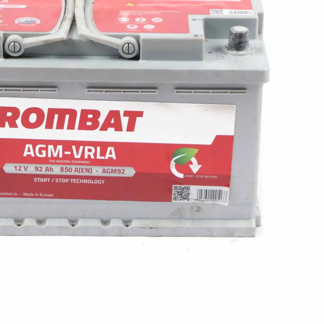  ROMBAT AGM-VRLA Start Stop Accumulator Battery 92Ah 850A 12V AGM92 - SKU ROMBAT AGM-VRLA 92Ah Accumulator - Part number ROMBAT AGM-VRLA 92Ah Accumulator