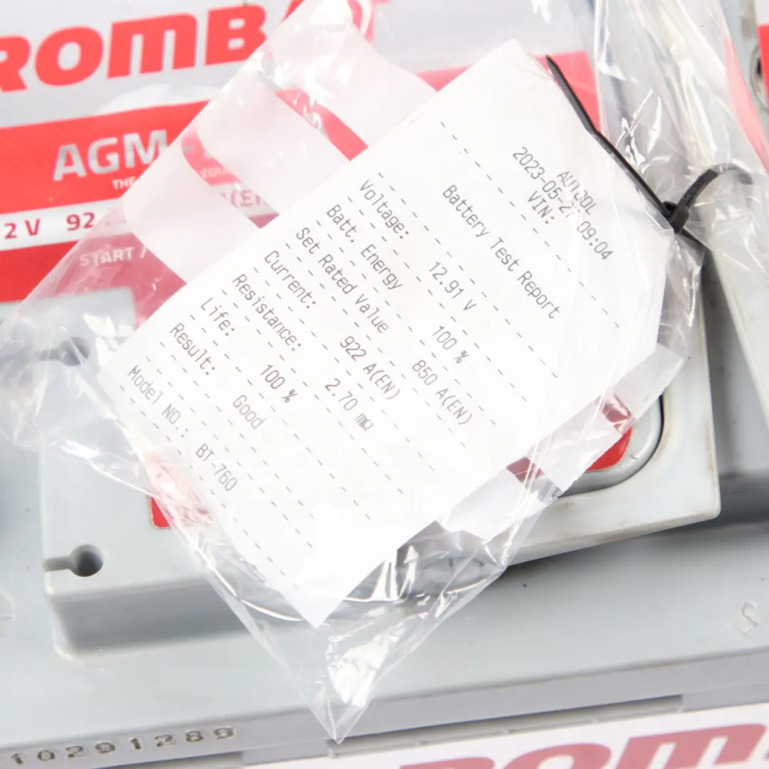  ROMBAT AGM-VRLA Start Stop Accumulator Battery 92Ah 850A 12V AGM92 - SKU ROMBAT AGM-VRLA 92Ah Accumulator - Part number ROMBAT AGM-VRLA 92Ah Accumulator