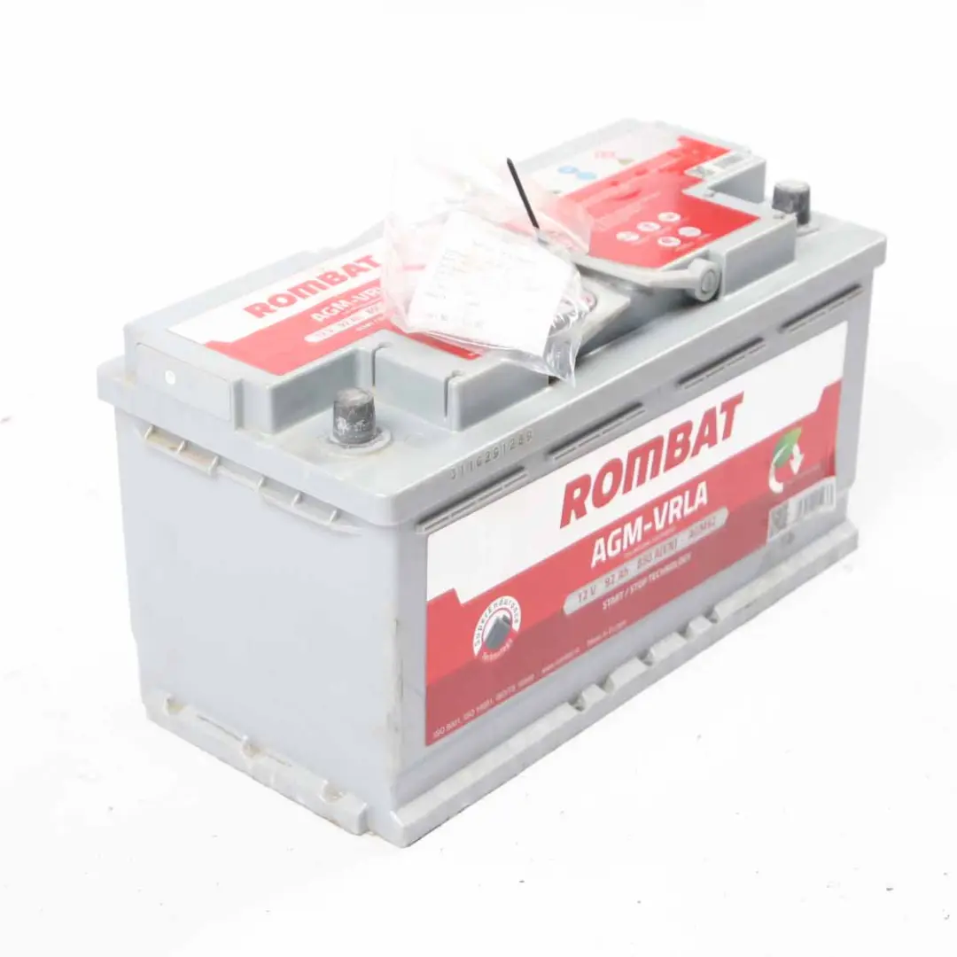  ROMBAT AGM-VRLA Start Stop Accumulator Battery 92Ah 850A 12V AGM92 - SKU ROMBAT AGM-VRLA 92Ah Accumulator - Part number ROMBAT AGM-VRLA 92Ah Accumulator