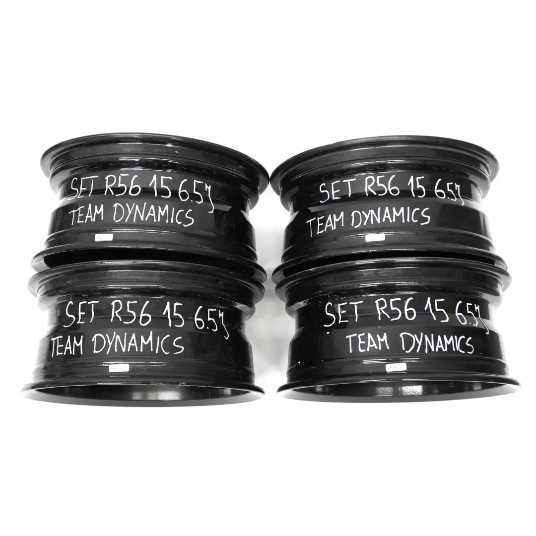 Set completo 4x 15'' Cerchio ruota 6.5J Team Dynamics per Mini Cooper R50 R56 con numero di parte SET R56 15 6.5J Team Dynamics Mini Cooper R50 R56 Set completo 4x 15'' Cerchio ruota 6.5J Team Dynamics - SKU SET-R56-15-65J-TEAM-DYNAMICS - Numero di parte SET R56 15 6.5J Team Dynamics