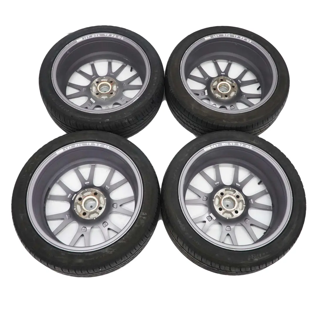 MINI Cooper R50 R56 Complete Set 4x Grey Wheels with Tyres 17" 7J OZ VIA - SKU SET R56 17 7J OZ VIA - Part number SET R56 17 7J OZ VIA