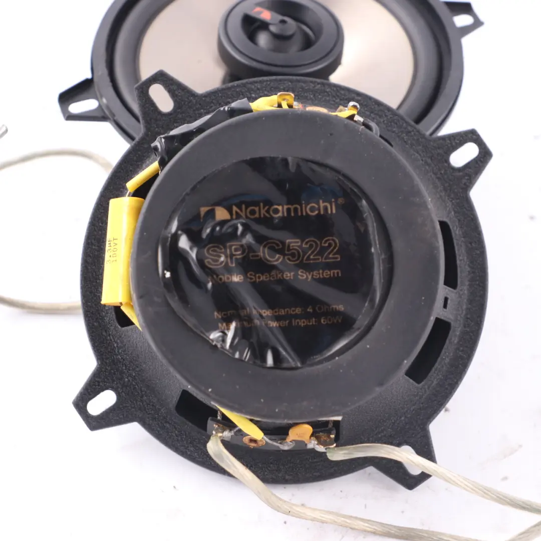 Genuine Nakamichi Stereo Coaxial Dual Cone Audio Speaker Set 60W to with Part number SP-C522 Genuine Nakamichi Stereo Coaxial Dual Cone Audio Speaker Set 60W - SKU SP-C522 - Part number SP-C522