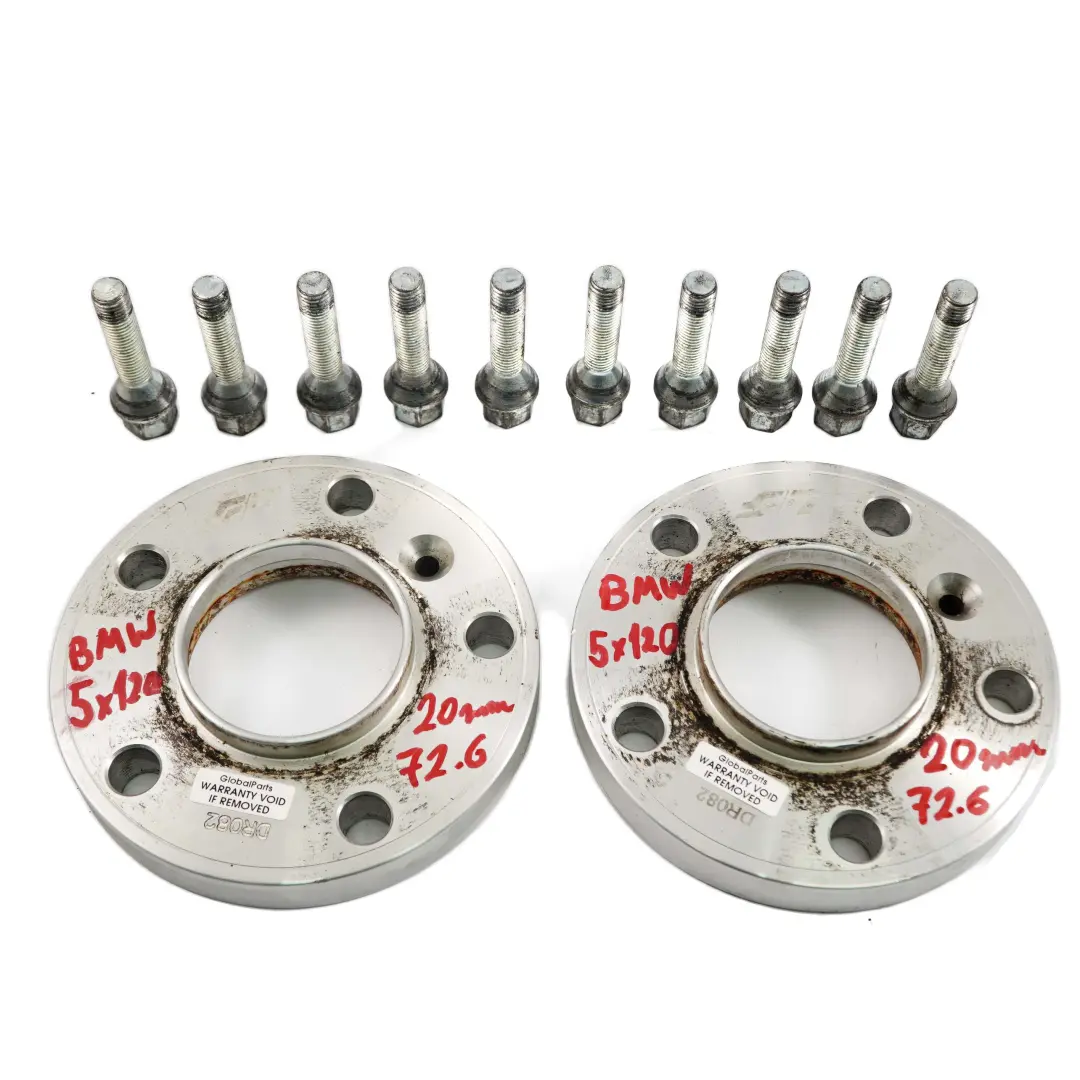 SSR Alloy Wheel Spacers Hubcentric Shims BMW 5x120 72.6mm 20mm Pair + Bolts - SKU SSR BMW Spacers - Part number SSR BMW Spacers