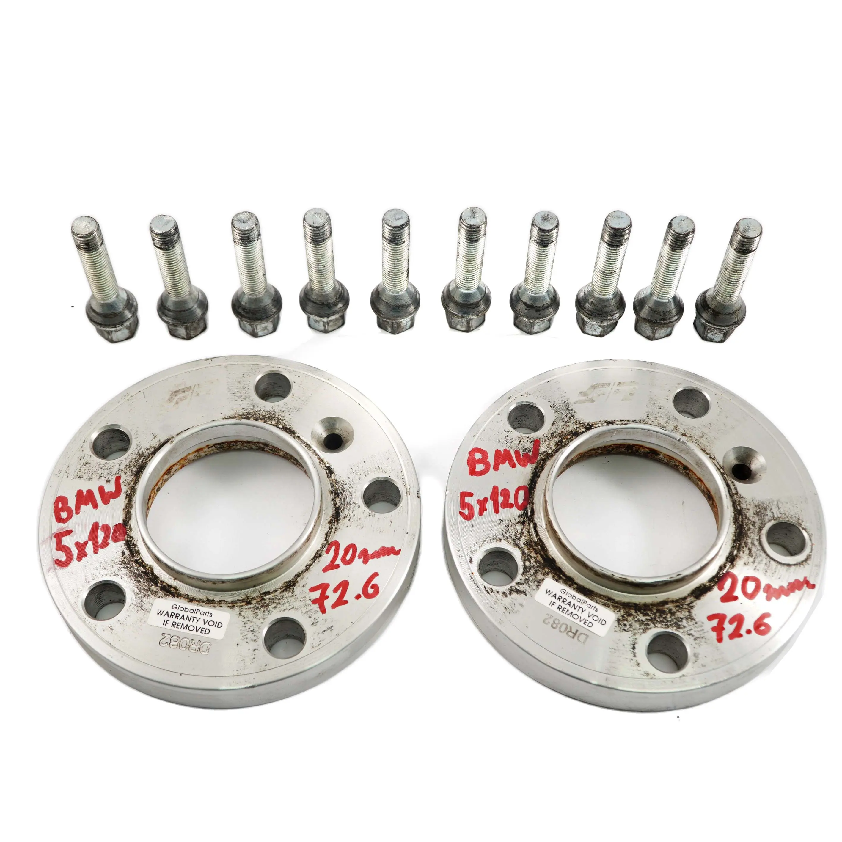 SSR Alloy Wheel Spacers Hubcentric Shims BMW 5x120 72.6mm 20mm Pair + Bolts