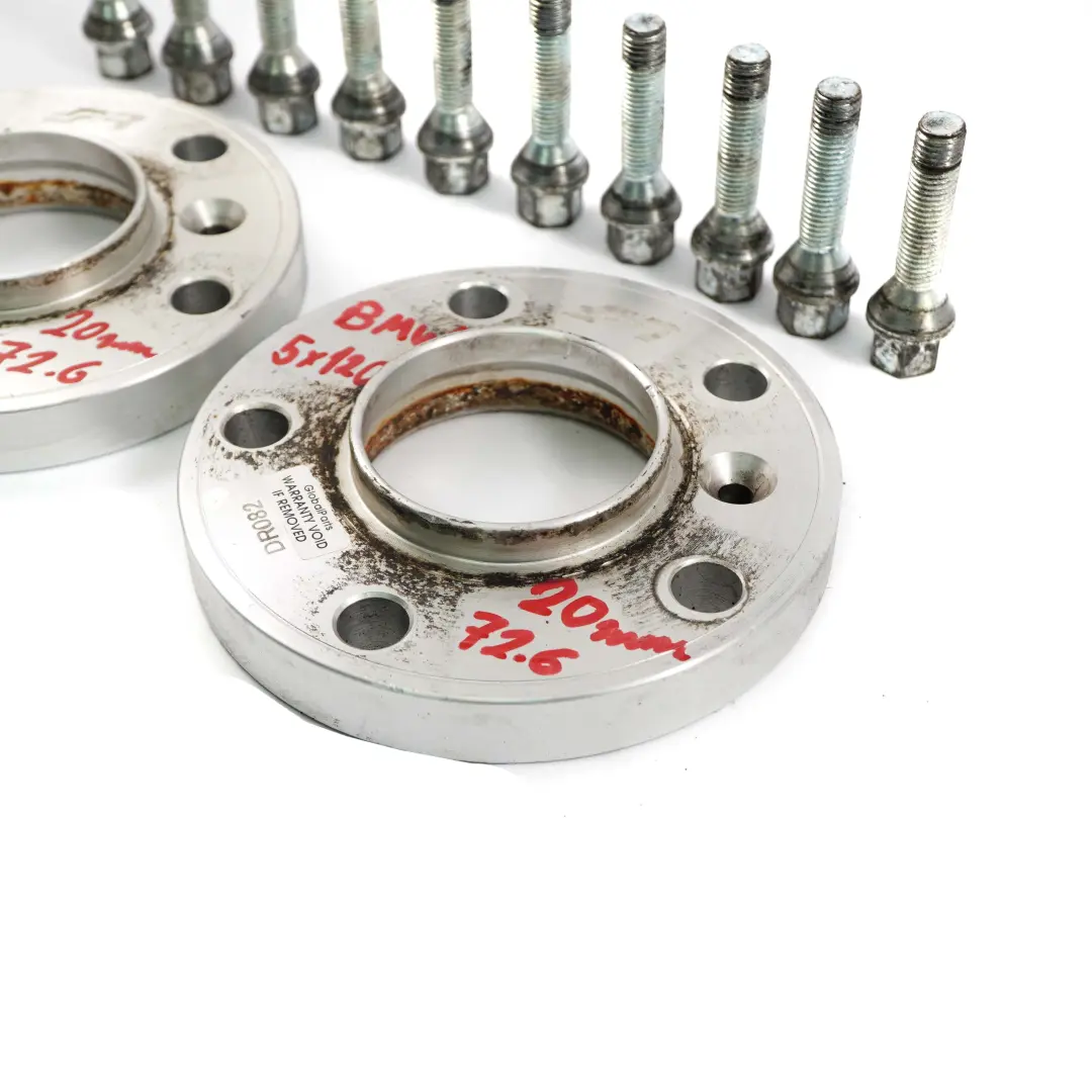 SSR Alloy Wheel Spacers Hubcentric Shims BMW 5x120 72.6mm 20mm Pair + Bolts - SKU SSR BMW Spacers - Part number SSR BMW Spacers
