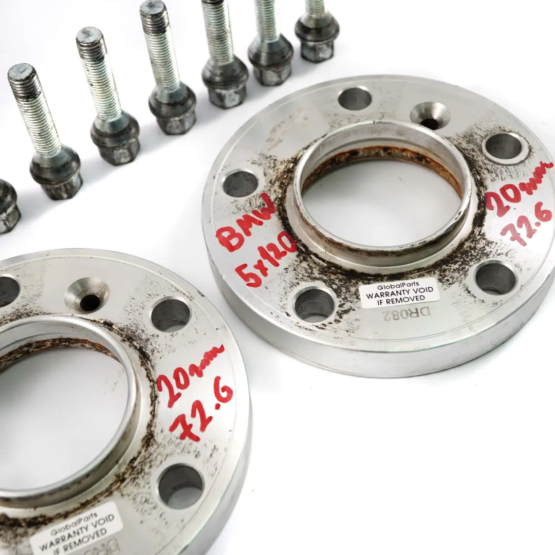 SSR Alloy Wheel Spacers Hubcentric Shims BMW 5x120 72.6mm 20mm Pair + Bolts - SKU SSR BMW Spacers - Part number SSR BMW Spacers