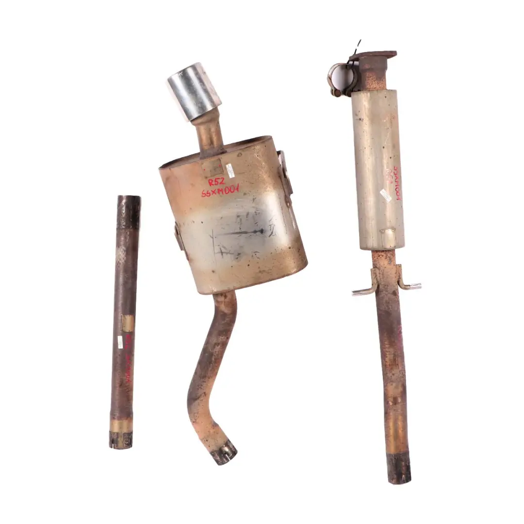 Milltek MSM128 MSM129 MSM130 Exhaust Silencer Muffler Cat Back Set to Mini R50 R52 with Part number SSXM001 Mini R50 R52 Milltek MSM128 MSM129 MSM130 Exhaust Silencer Muffler Cat Back Set - SKU SSXM001 - Part number SSXM001