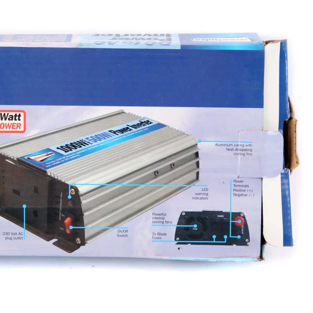 Streetwize Voltage Converter Power Distributor Inverter 500W/1000W to with Part number Streetwize Power Converter Streetwize Voltage Converter Power Distributor Inverter 500W/1000W - SKU Streetwize Power Converter - Part number Streetwize Power Converter