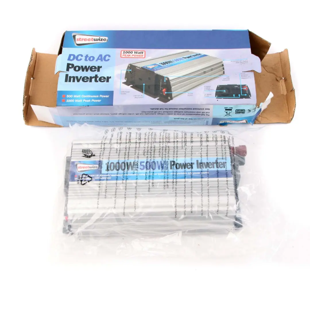 Streetwize Voltage Converter Power Distributor Inverter 500W/1000W to with Part number Streetwize Power Converter Streetwize Voltage Converter Power Distributor Inverter 500W/1000W - SKU Streetwize Power Converter - Part number Streetwize Power Converter