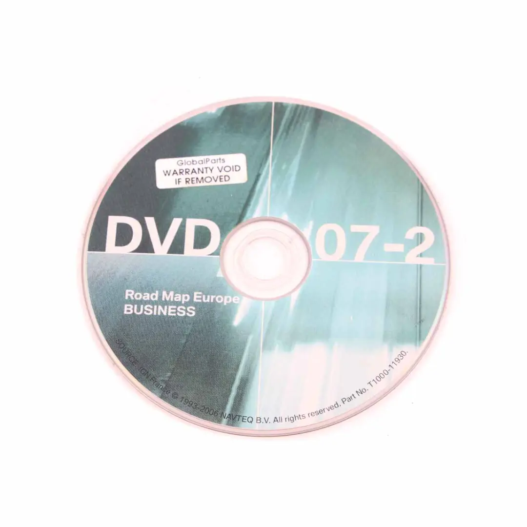 BMW Disc Business Navigation 07-2 Update DVD1 Road Map Europe - SKU T1000-11930 - Part number T1000-11930