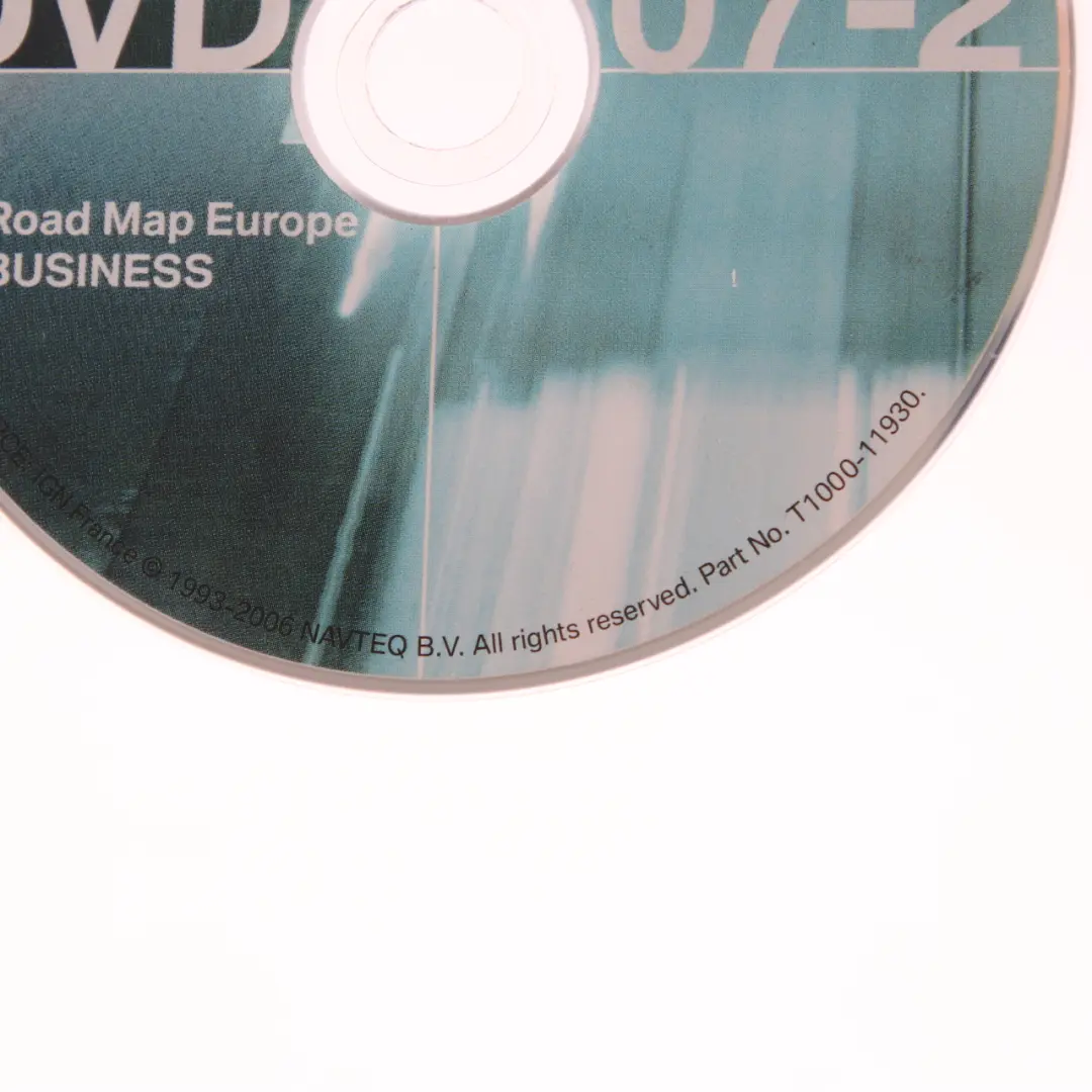 BMW Disc Business Navigation 07-2 Update DVD1 Road Map Europe - SKU T1000-11930 - Part number T1000-11930