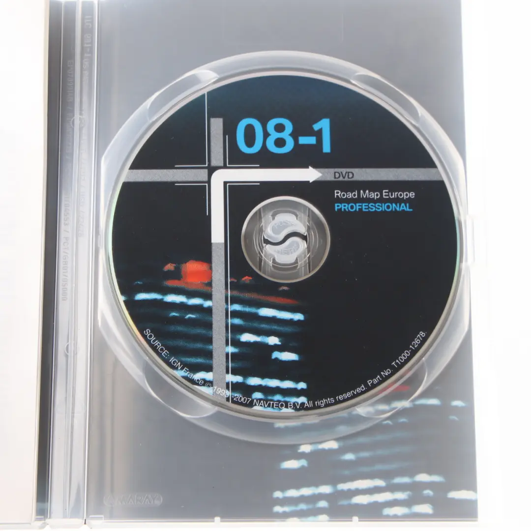 Disc Professional Navigation 08-1 DVD Road Map Europe to BMW with Part number T1000-12678 BMW Disc Professional Navigation 08-1 DVD Road Map Europe - SKU T1000-12678 - Part number T1000-12678