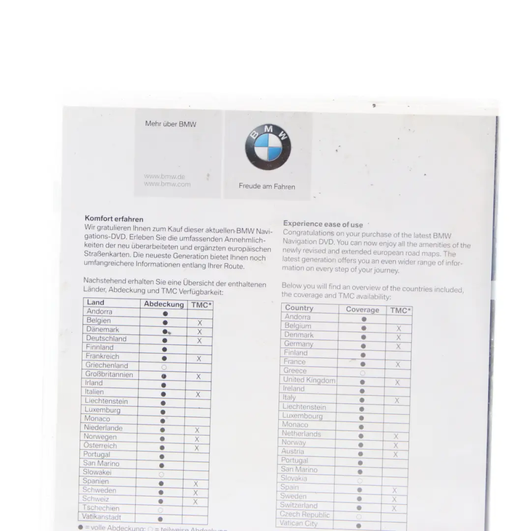 Disc Professional Navigation 08-1 DVD Road Map Europe to BMW with Part number T1000-12678 BMW Disc Professional Navigation 08-1 DVD Road Map Europe - SKU T1000-12678 - Part number T1000-12678