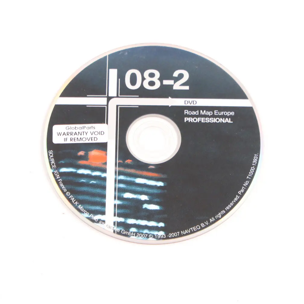 Disc Professional Navigation 07-2 DVD Road Map Europe to BMW with Part number T1000-13931 BMW Disc Professional Navigation 07-2 DVD Road Map Europe - SKU T1000-13931 - Part number T1000-13931