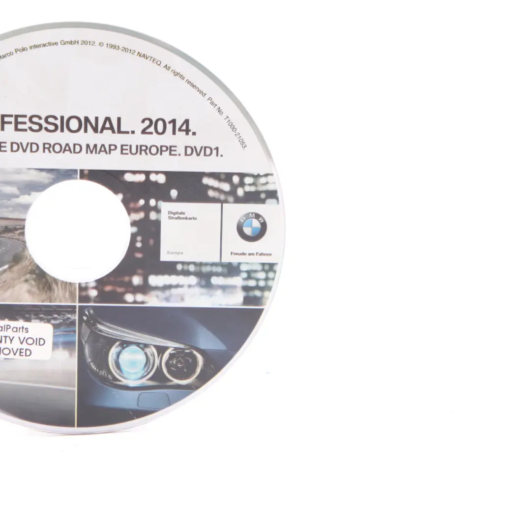 Disc Professional Navigation 2014 DVD Road Map Europe to BMW with Part number T1000-21053 BMW Disc Professional Navigation 2014 DVD Road Map Europe - SKU T1000-21053 - Part number T1000-21053