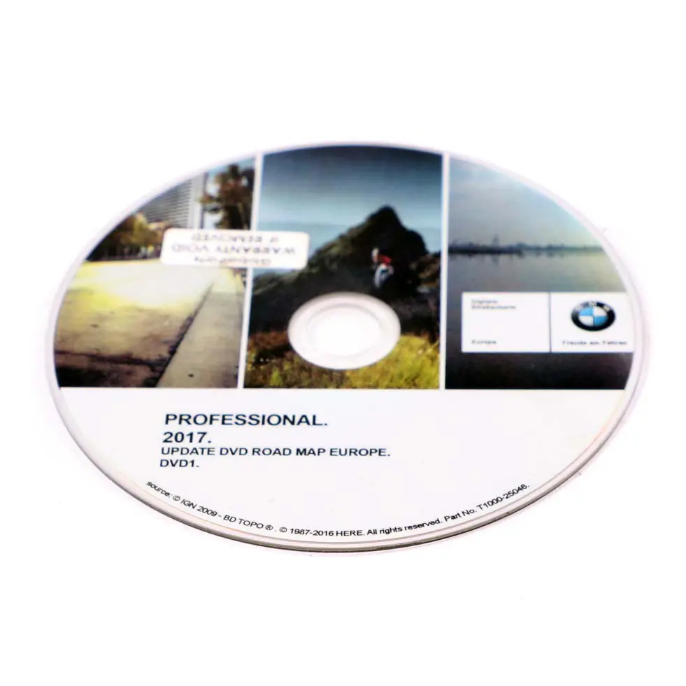 Disc Professional Navigation 2017 Update DVD Road Map Europe to BMW with Part number T1000-25046 BMW Disc Professional Navigation 2017 Update DVD Road Map Europe - SKU T1000-25046 - Part number T1000-25046