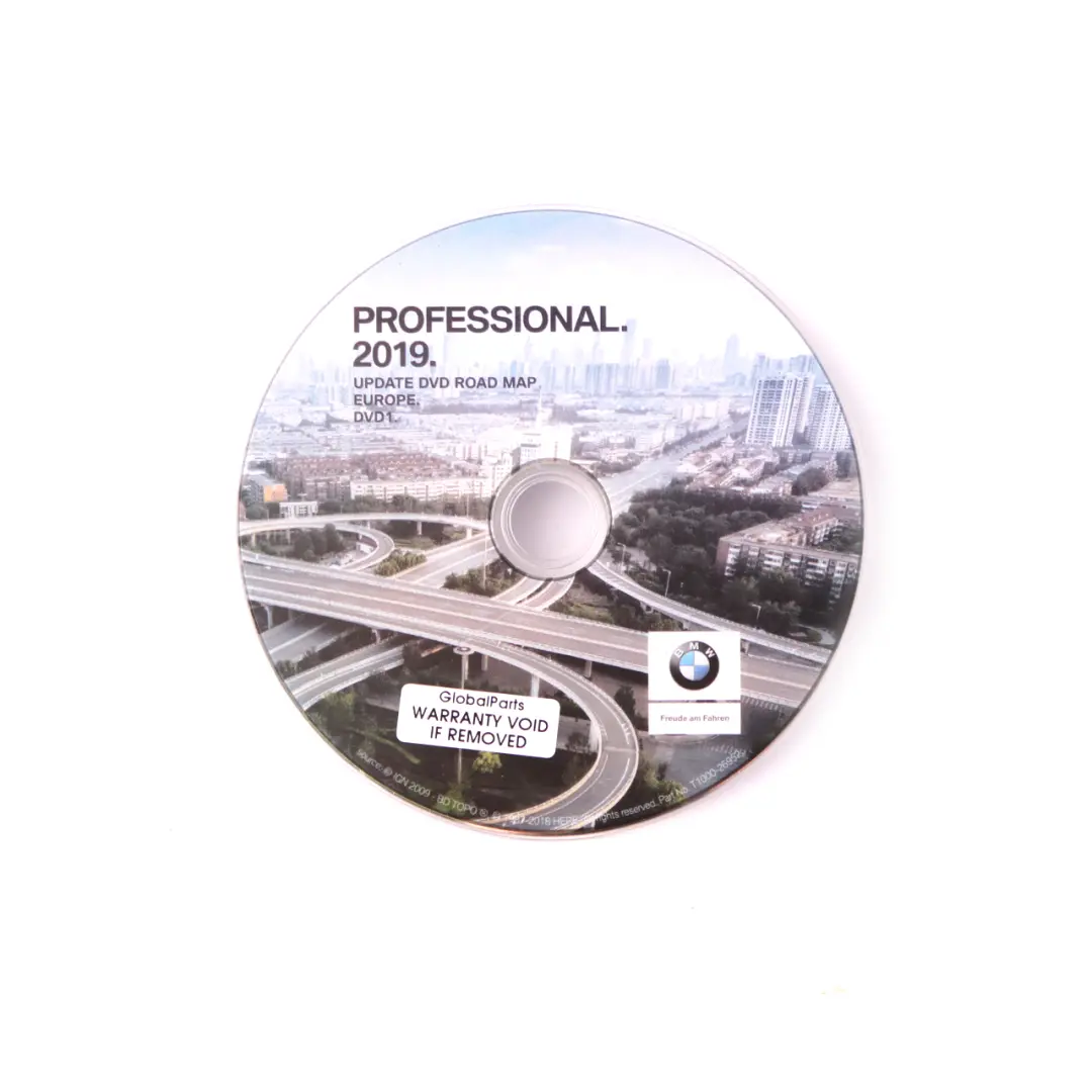 BMW Disc Professional Navigation 2019 Update DVD1 Road Map Europe - SKU T1000-26952 - Part number T1000-26952