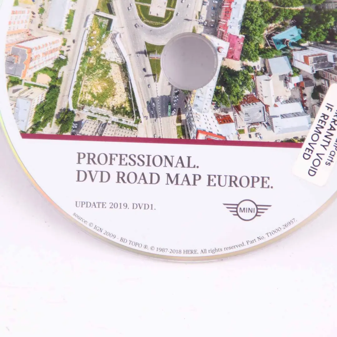 Mini Professional Navigation DVD Disc 2019 Update Road Map Europe - SKU T1000-26957 - Part number T1000-26957