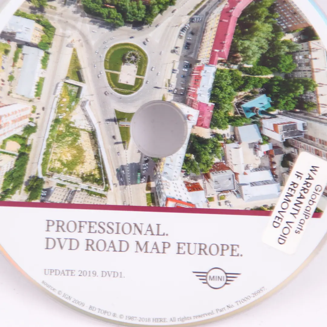 Professional Navigation DVD Disc 2019 Update Road Map Europe to Mini with Part number T1000-26957 Mini Professional Navigation DVD Disc 2019 Update Road Map Europe - SKU T1000-26957 - Part number T1000-26957