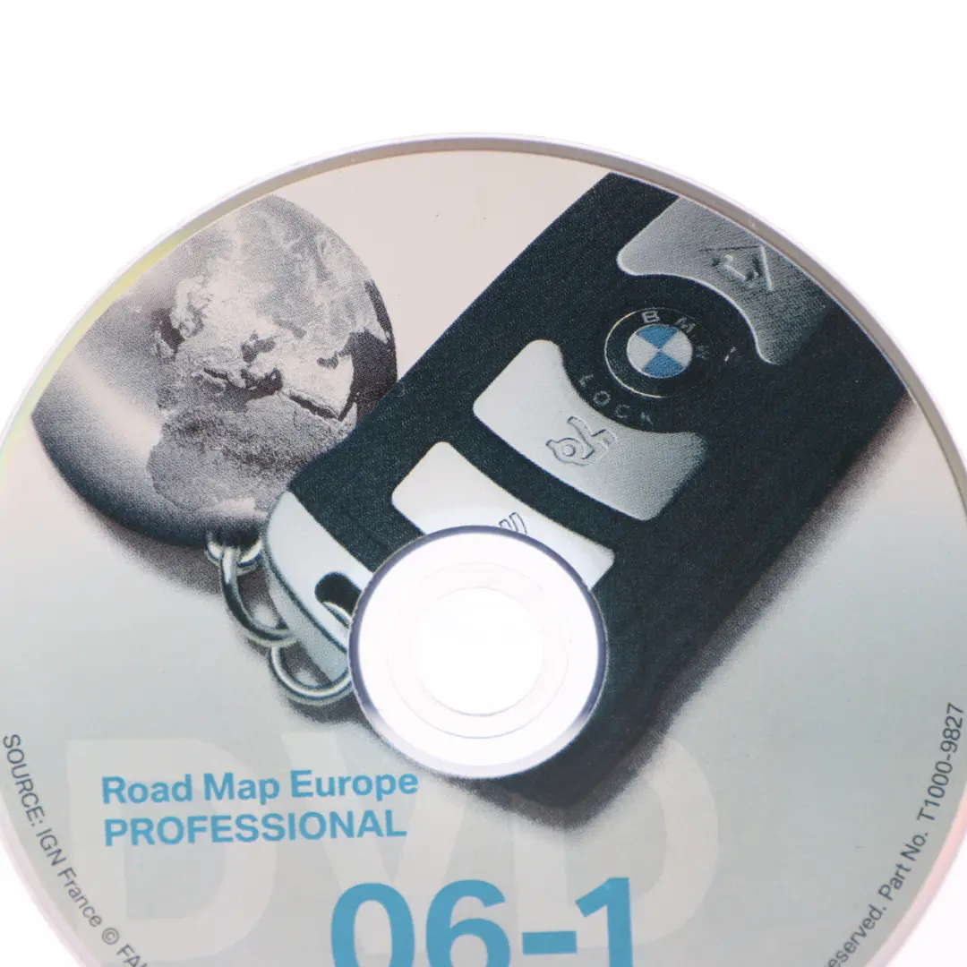 Disc Professional Navigation DVD 06-1 Road Map Europe to BMW with Part number T1000-9827 BMW Disc Professional Navigation DVD 06-1 Road Map Europe - SKU T1000-9827 - Part number T1000-9827