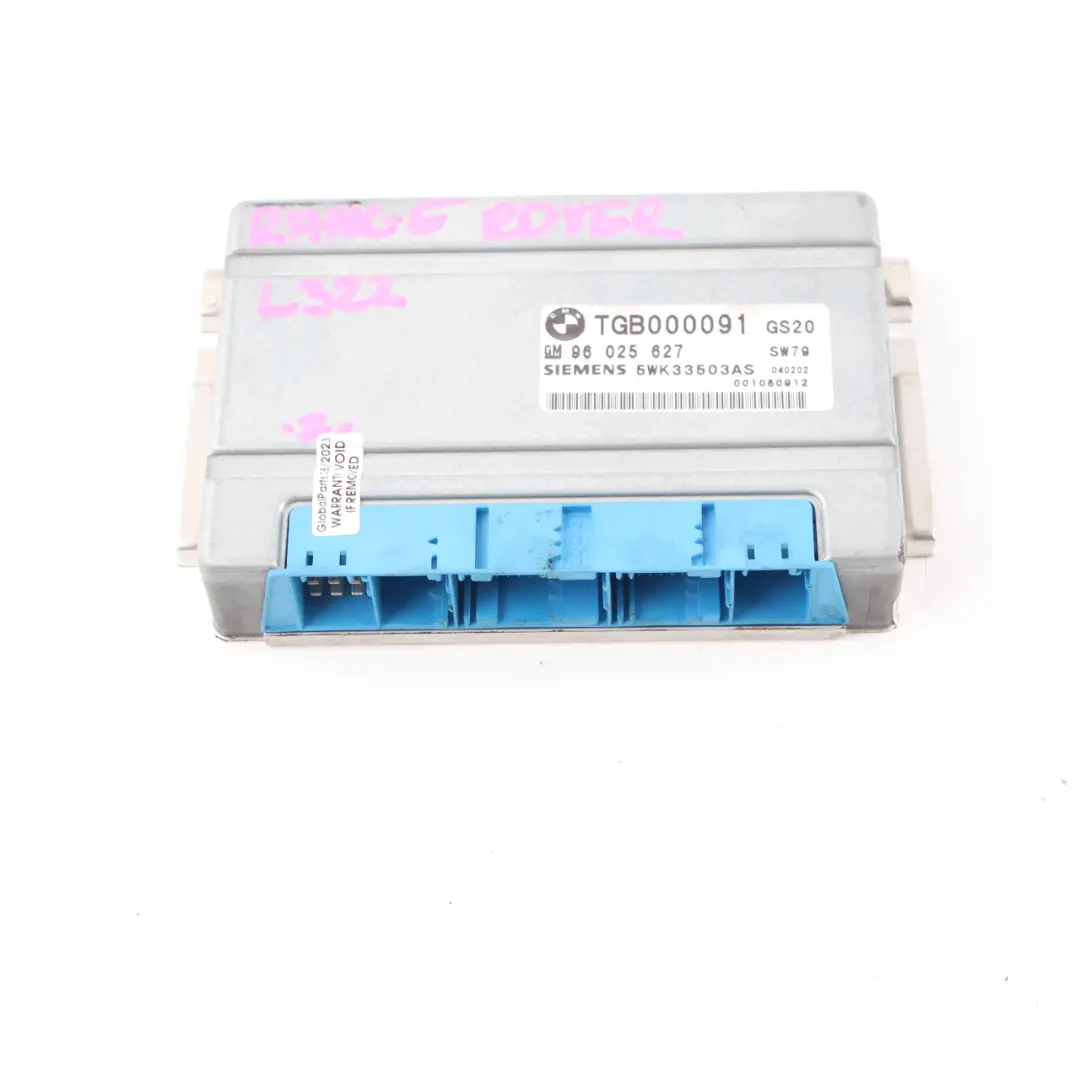 M57 306D1 Módulo de la Unidad Control de la Caja Cambios para Land Rover L322 3.0d con número de pieza TGB000091 Land Rover L322 3.0d M57 306D1 Módulo de la Unidad Control de la Caja Cambios - SKU TGB000091 - Número de pieza TGB000091