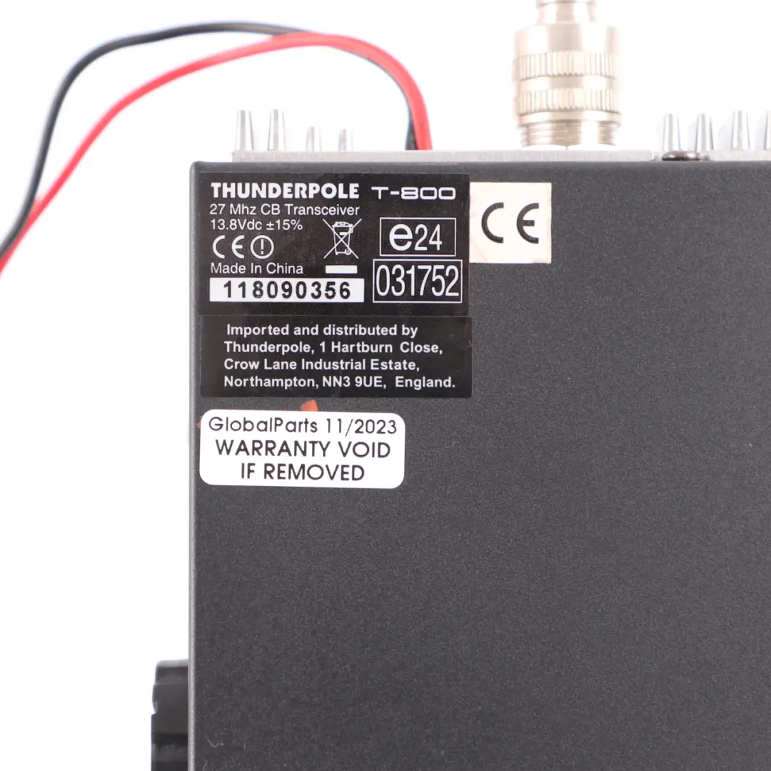 CB Radio Transceiver CB Radio Module Unit Set Kit 27 MHz AM/FM - SKU Thunderpole T800 - Part number Thunderpole T800