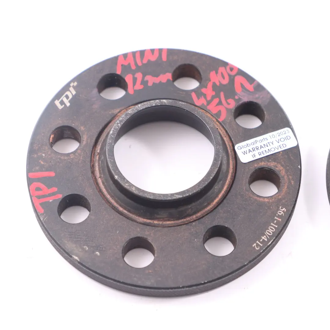 TPI Alloy Wheel Spacers Hubcentric Shims Mini 4x100 56.1mm 12mm to with Part number TPI Mini Spacer Set 4x100 TPI Alloy Wheel Spacers Hubcentric Shims Mini 4x100 56.1mm 12mm - SKU TPI Mini Spacer Set 4x100 - Part number TPI Mini Spacer Set 4x100