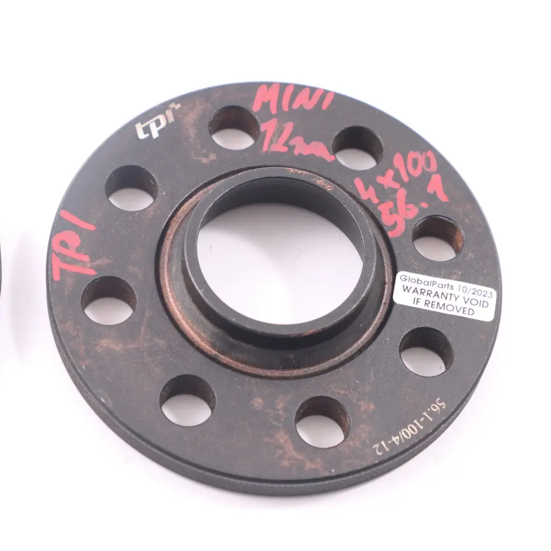  TPI Alloy Wheel Spacers Hubcentric Shims Mini 4x100 56.1mm 12mm - SKU TPI Mini Spacer Set 4x100 - Part number TPI Mini Spacer Set 4x100
