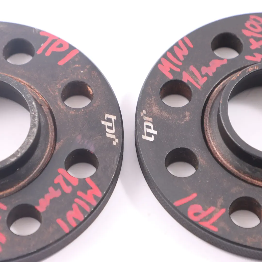  TPI Alloy Wheel Spacers Hubcentric Shims Mini 4x100 56.1mm 12mm - SKU TPI Mini Spacer Set 4x100 - Part number TPI Mini Spacer Set 4x100
