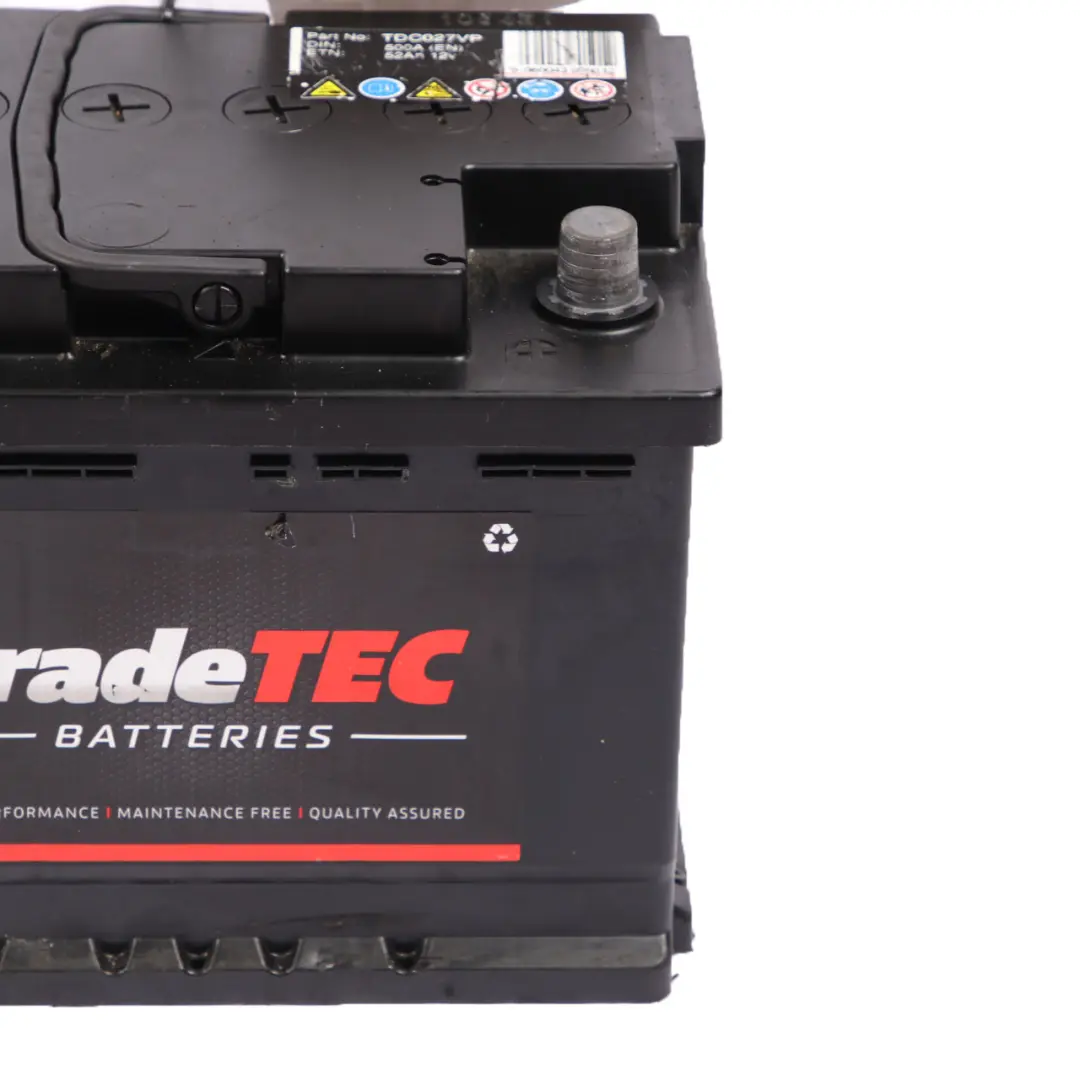  TradeTec Accumulator Battery 52Ah 500A 12V TDC027VP - SKU TradeTec Performance 52Ah Accumulator - Part number TradeTec Performance 52Ah Accumulator