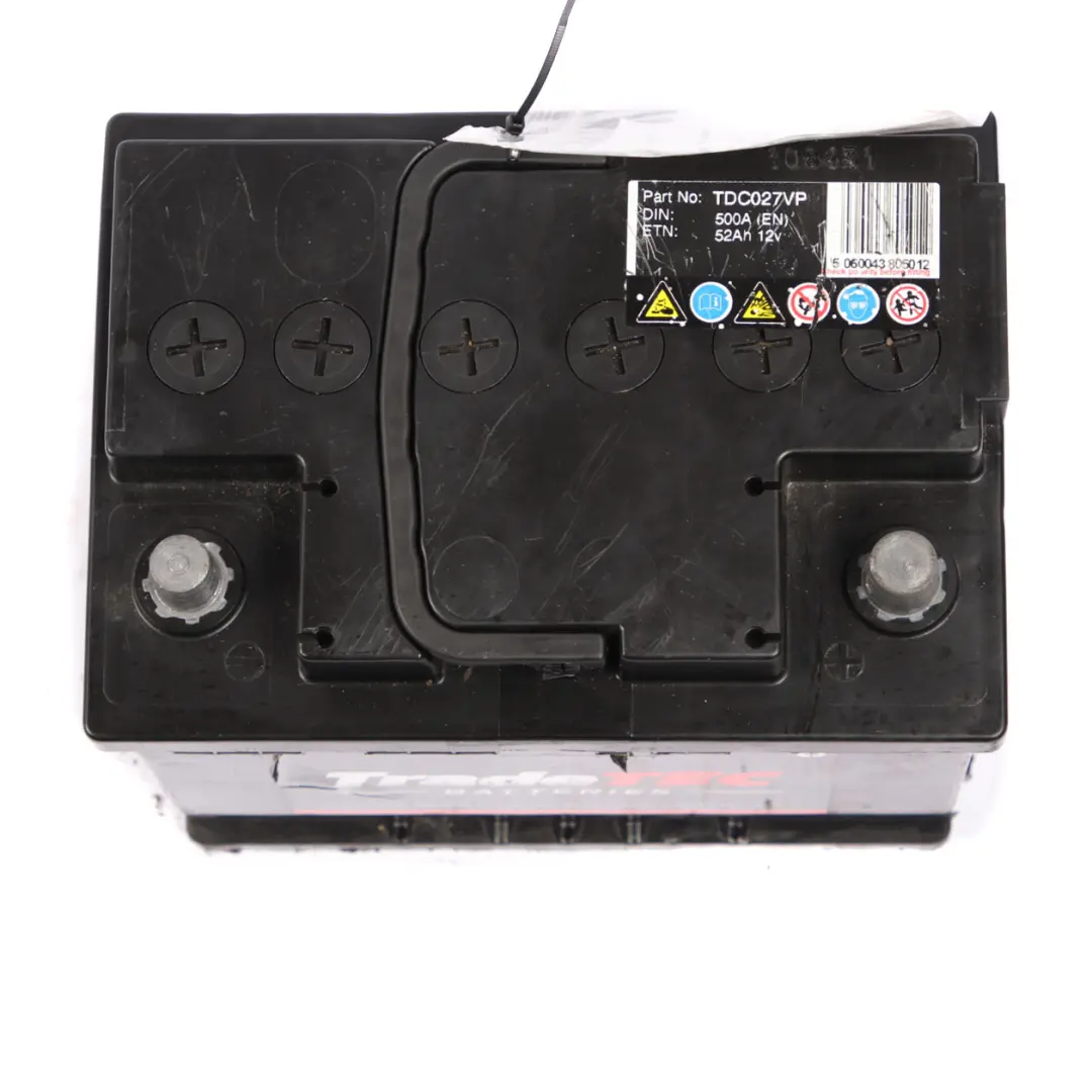 TradeTec Accumulator Battery 52Ah 500A 12V TDC027VP to with Part number TradeTec Performance 52Ah Accumulator TradeTec Accumulator Battery 52Ah 500A 12V TDC027VP - SKU TradeTec Performance 52Ah Accumulator - Part number TradeTec Performance 52Ah Accumulator