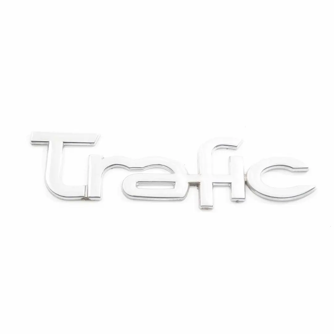 Renault Trafic Trunk Emblem Rear Boot Tailgate Badge Logo Adhered Chrome - SKU Trafic Emblem - Part number Trafic Emblem
